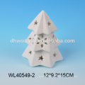 Excellent ceramic white christmas tree ornament with led light